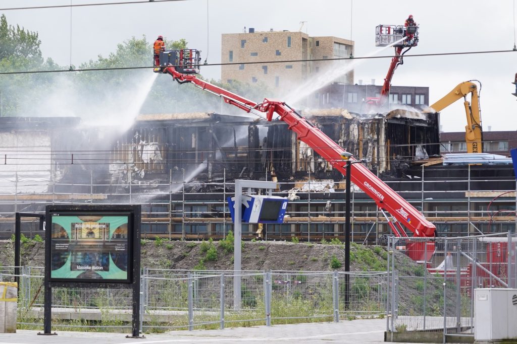 brand station groningen spoorzone